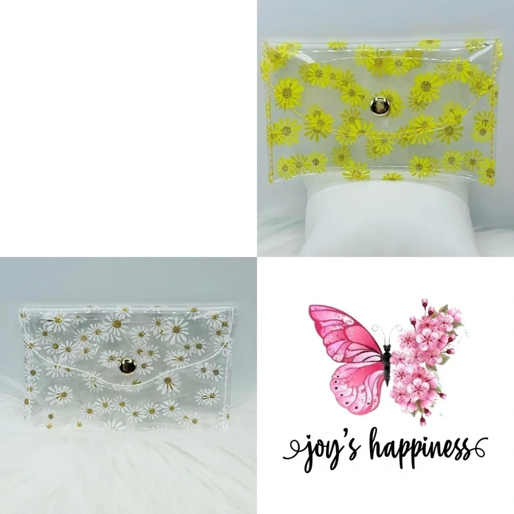Floral Clear Card Case Wallet Bundle 2